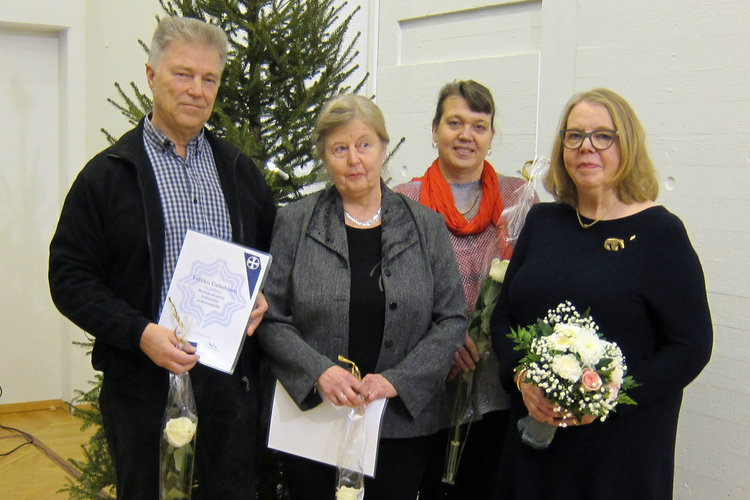 Kunniamerkin saaneista paikalle päässeet vuosimallia 2017.