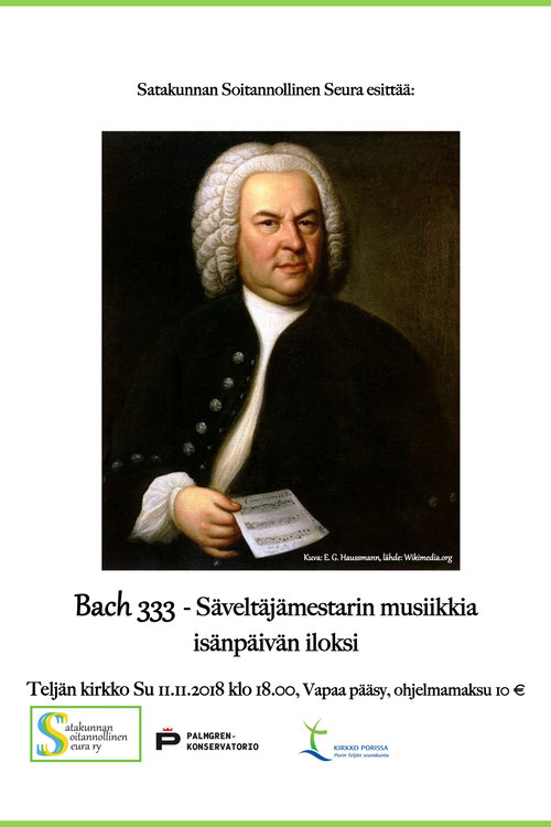 Bach 333 - säveltäjämestarin musiikkia isänpäivän iloksi Bach 333 - säveltäjämestarin musiikkia isänpäivän iloksi
