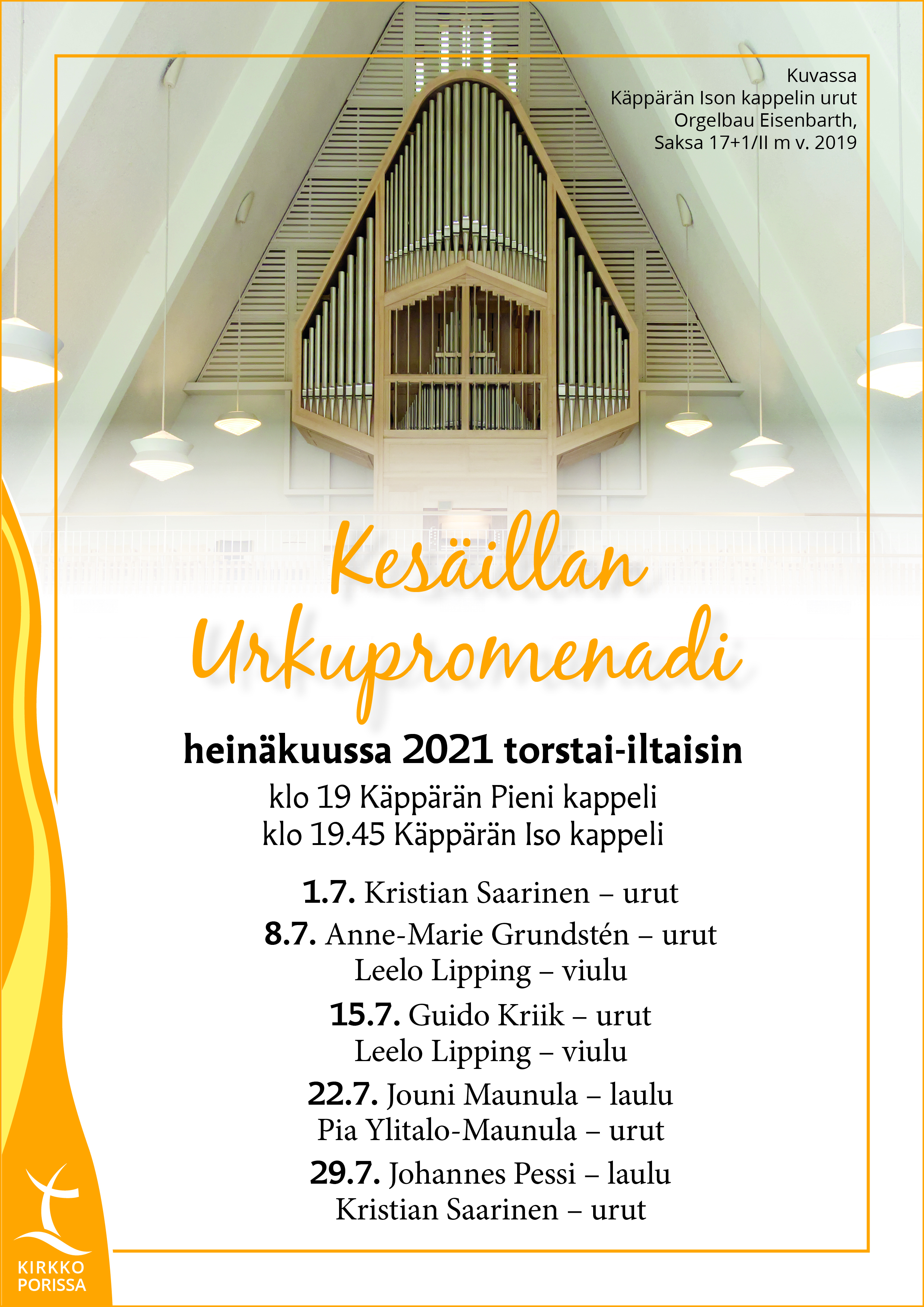 Kesäillan Urkupromenadi Juliste Essi Lahtinen