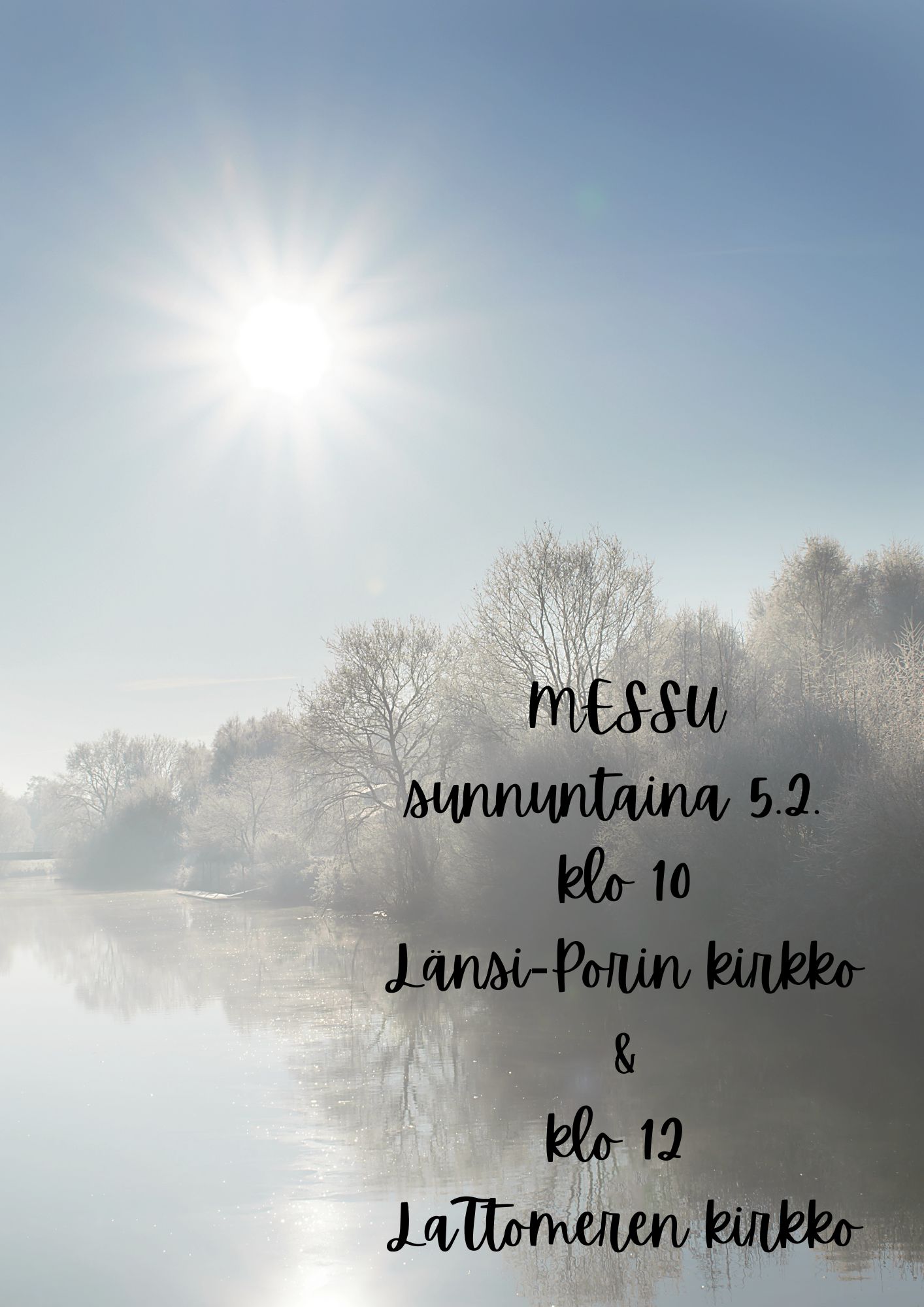 kukkia koristeena messumainoksessa