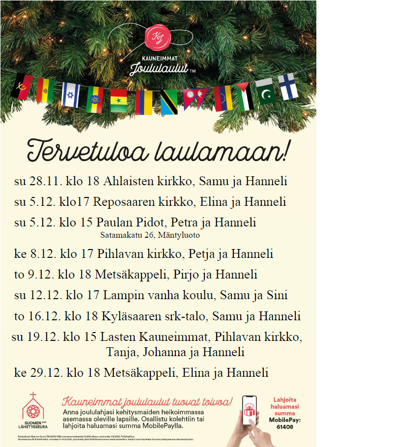 Meri-Porin seurakunnan Kauneimmat Joululaulut Kauneimmat