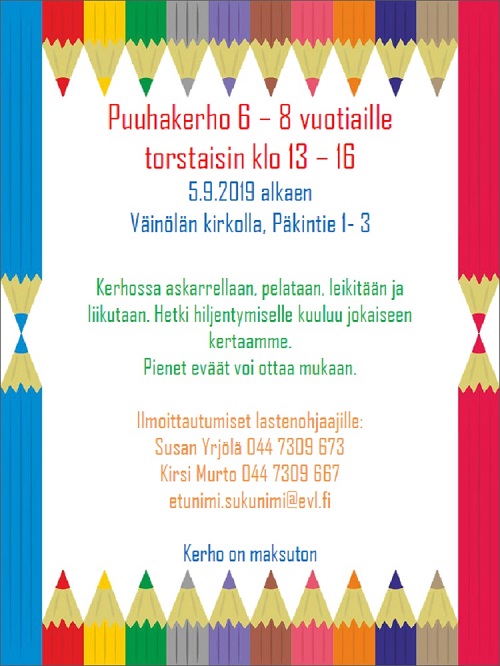 Puuhakerho 6 - 8 vuotiaille