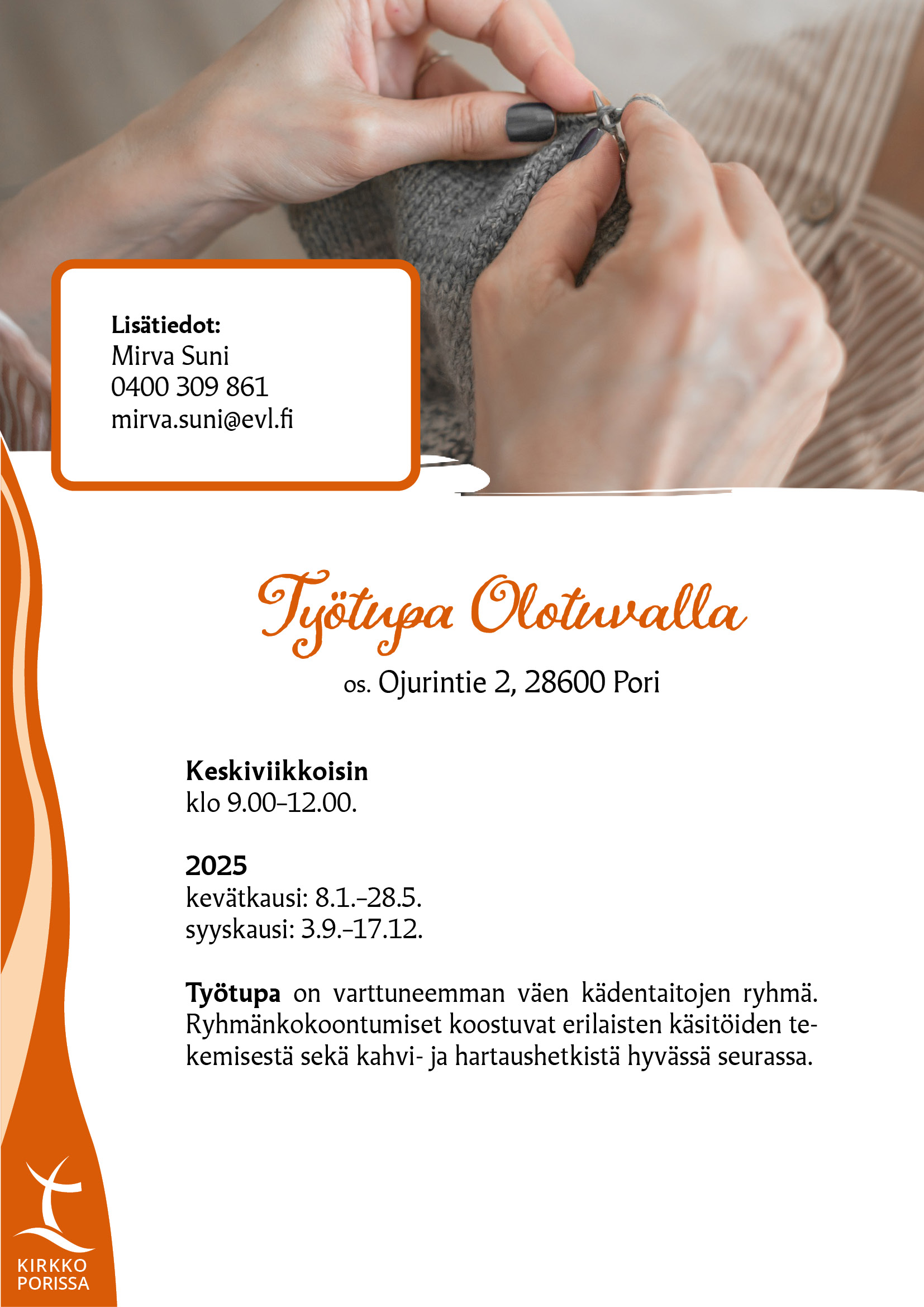 Työtupa Olotuvalla Työtuvan esite kevät 2025 ja syksy 2025