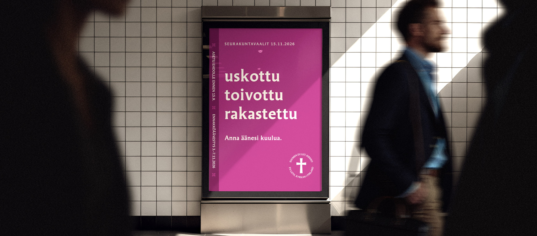 Kaupunkivirran keskellä viesti vaikuttamisesta – anna äänesi kuulua.